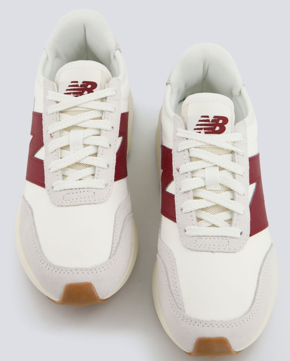 New Balance 370 Beige Y Rojo Mujer