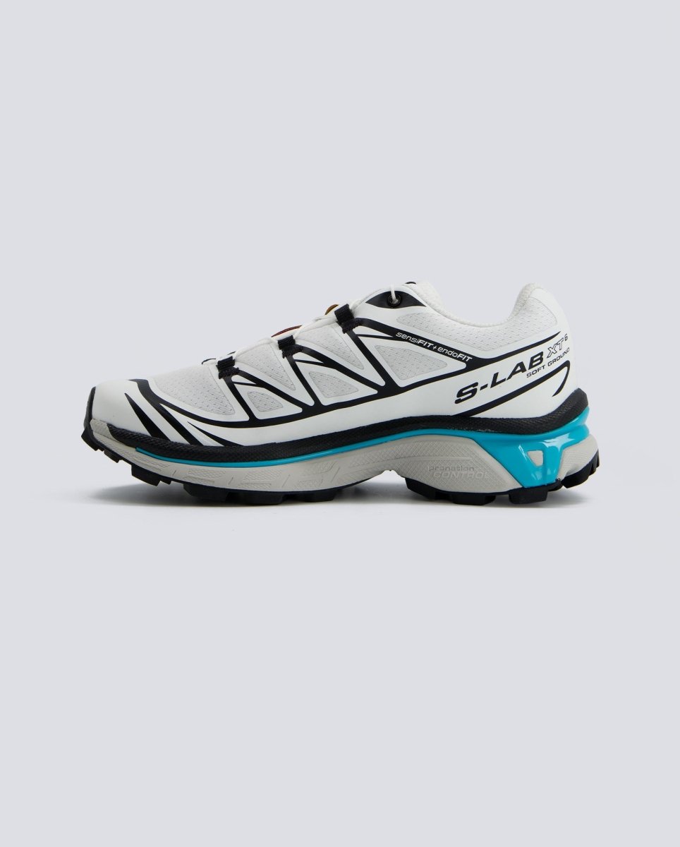 Salomon XT-6 Negro Blanco Azul Mujer