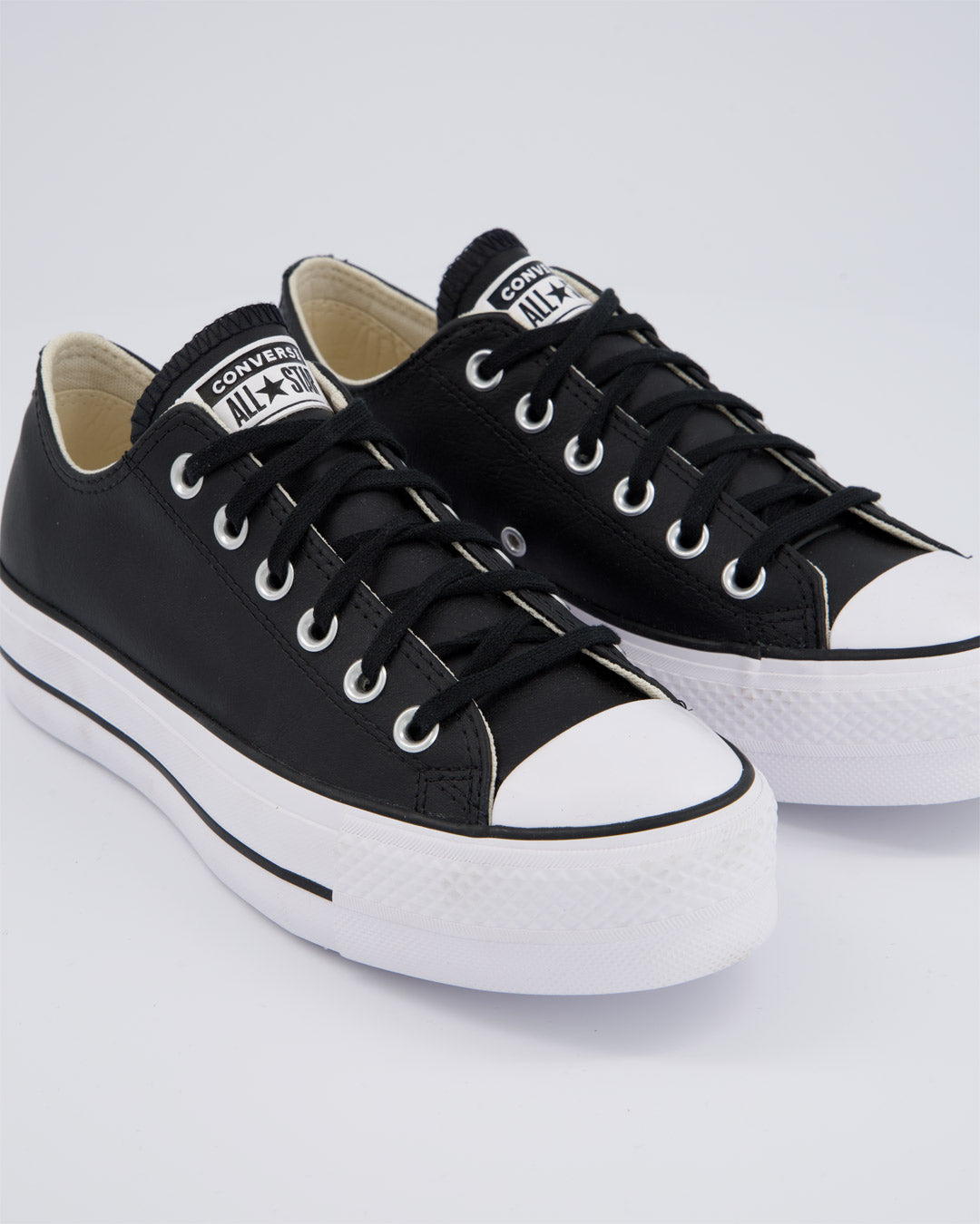 Converse All Star Lift Leather Low Negro Mujer