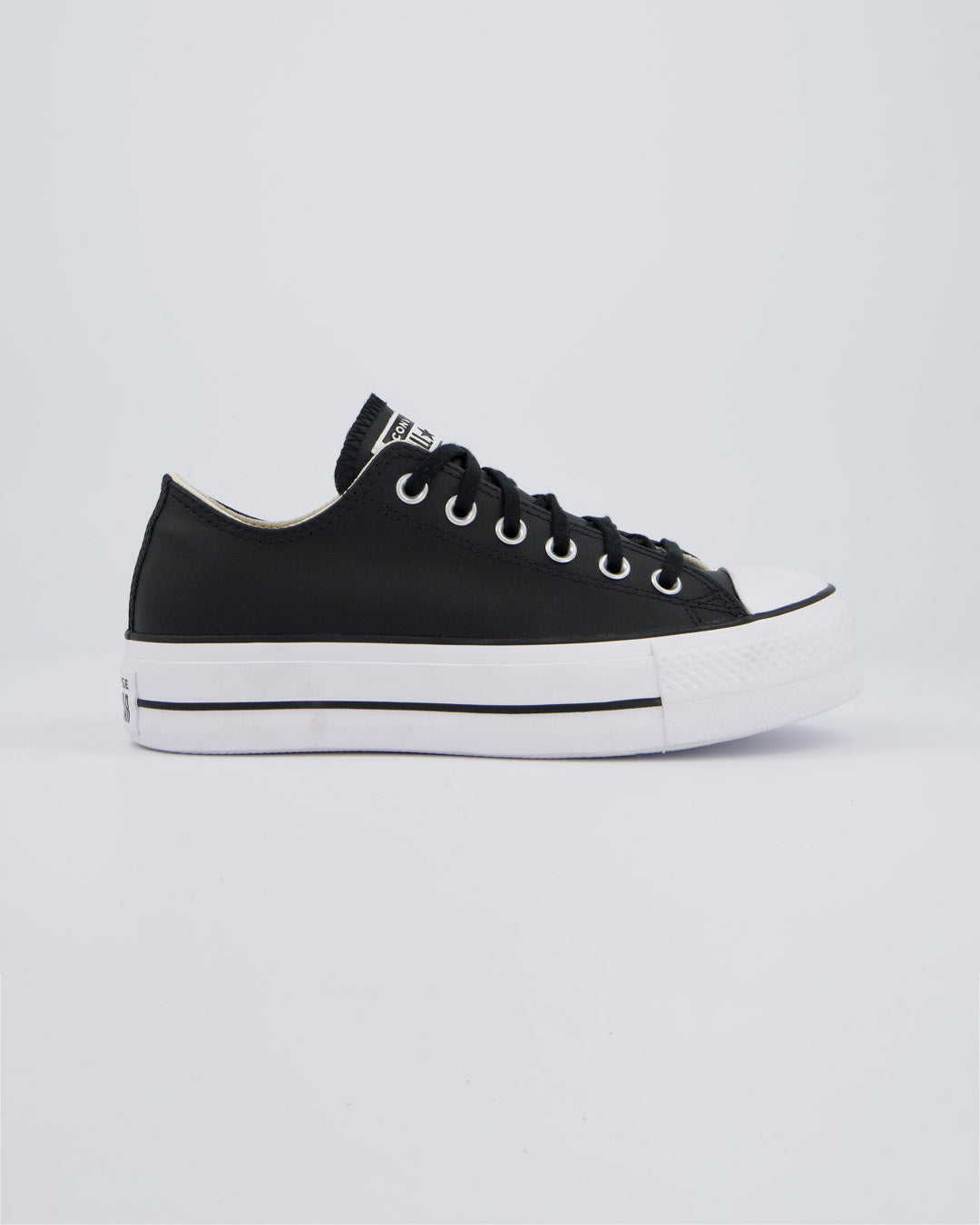 Converse All Star Lift Leather Low Negro Mujer