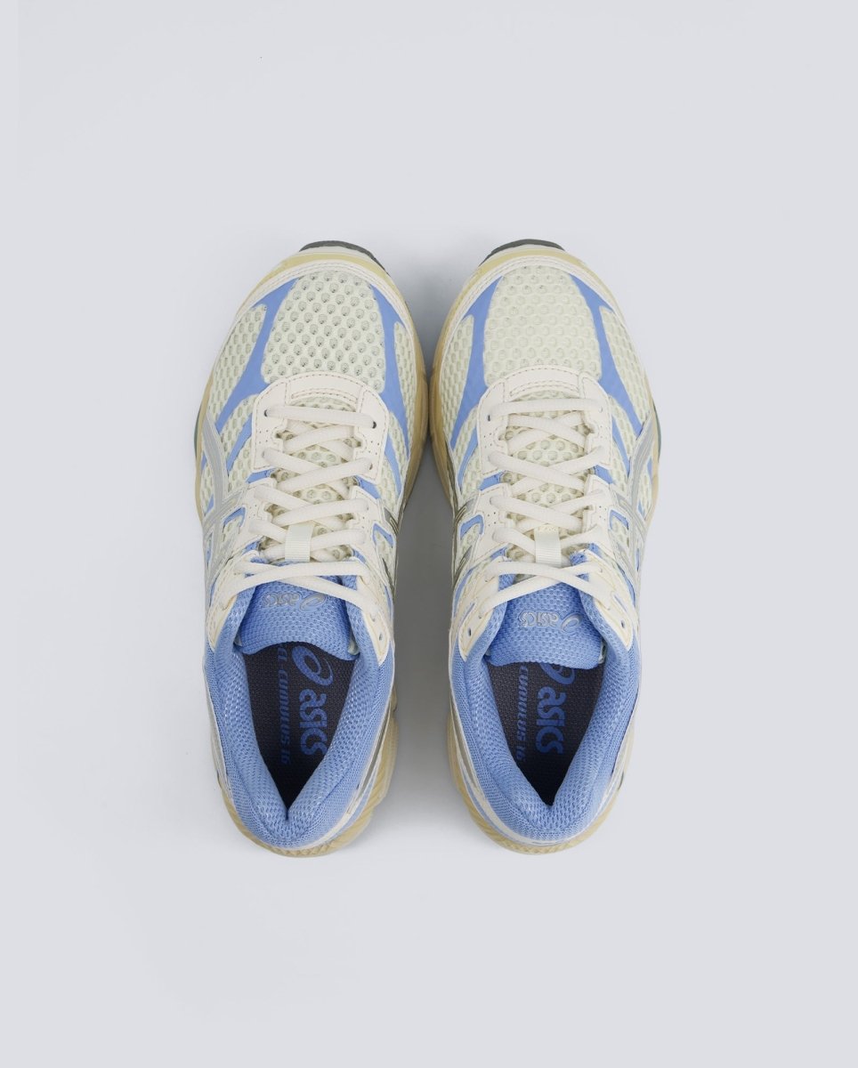 Asics Gel Cumulus 16 Azul Y Beige Mujer