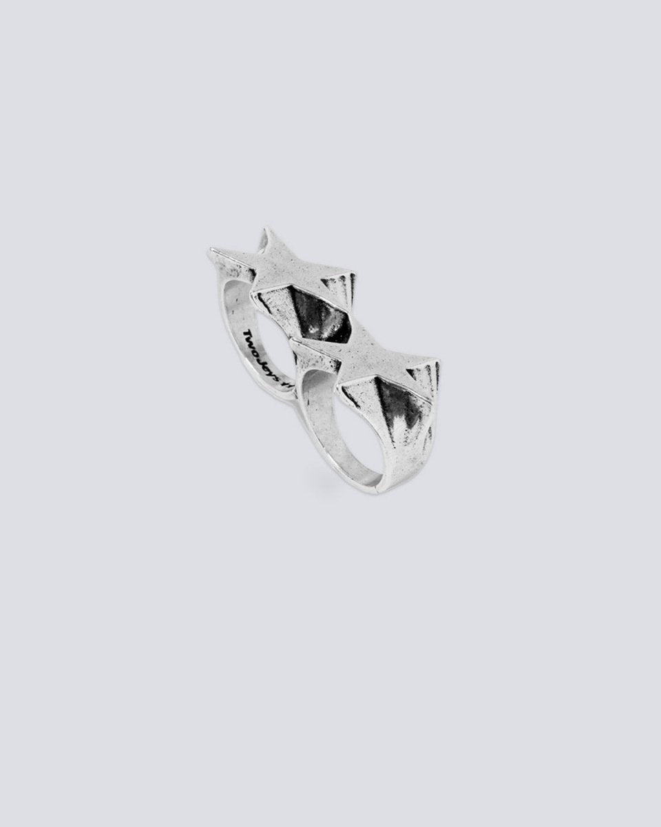 Anillo Twojeys Superstar Knuckle Plateado