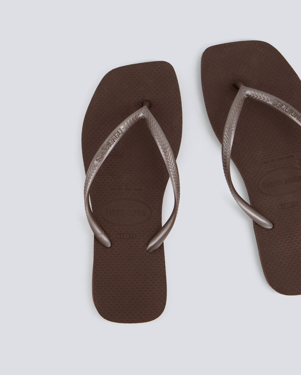 Havaianas Slim Square Marrón Mujer