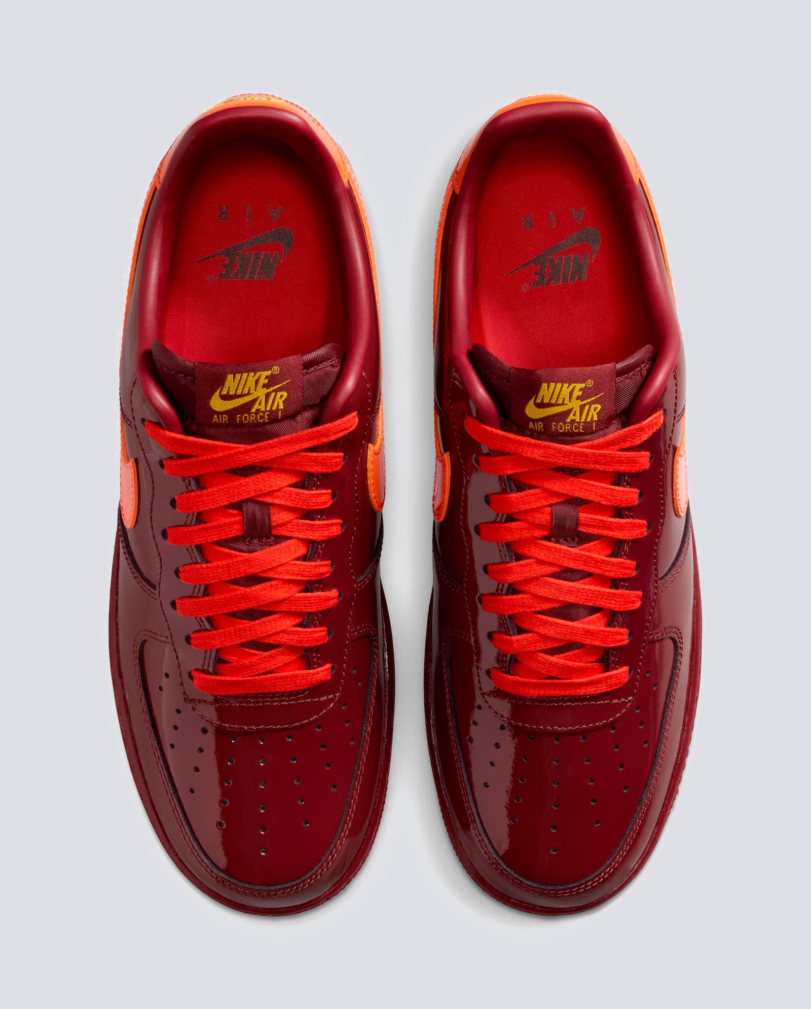 Nike Air Force 1 Low Patent Leather Rojo Hombre