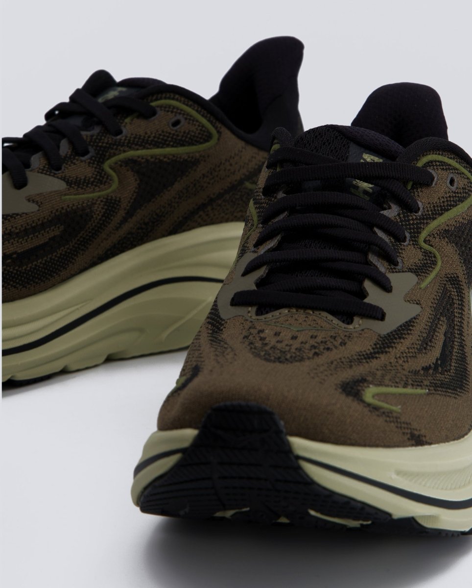 Hoka Clifton 10 Verde y Negro Hombre