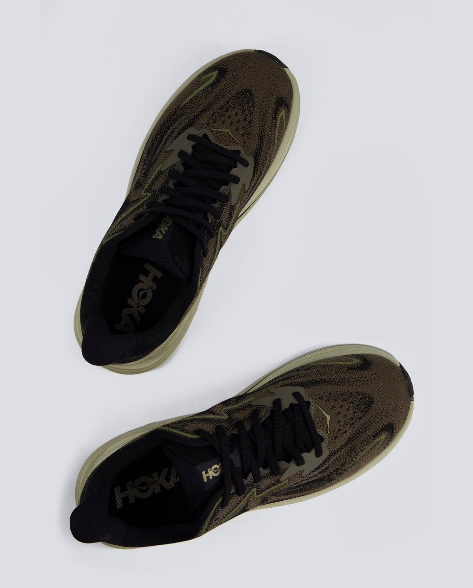 Hoka Clifton 10 Verde y Negro Hombre