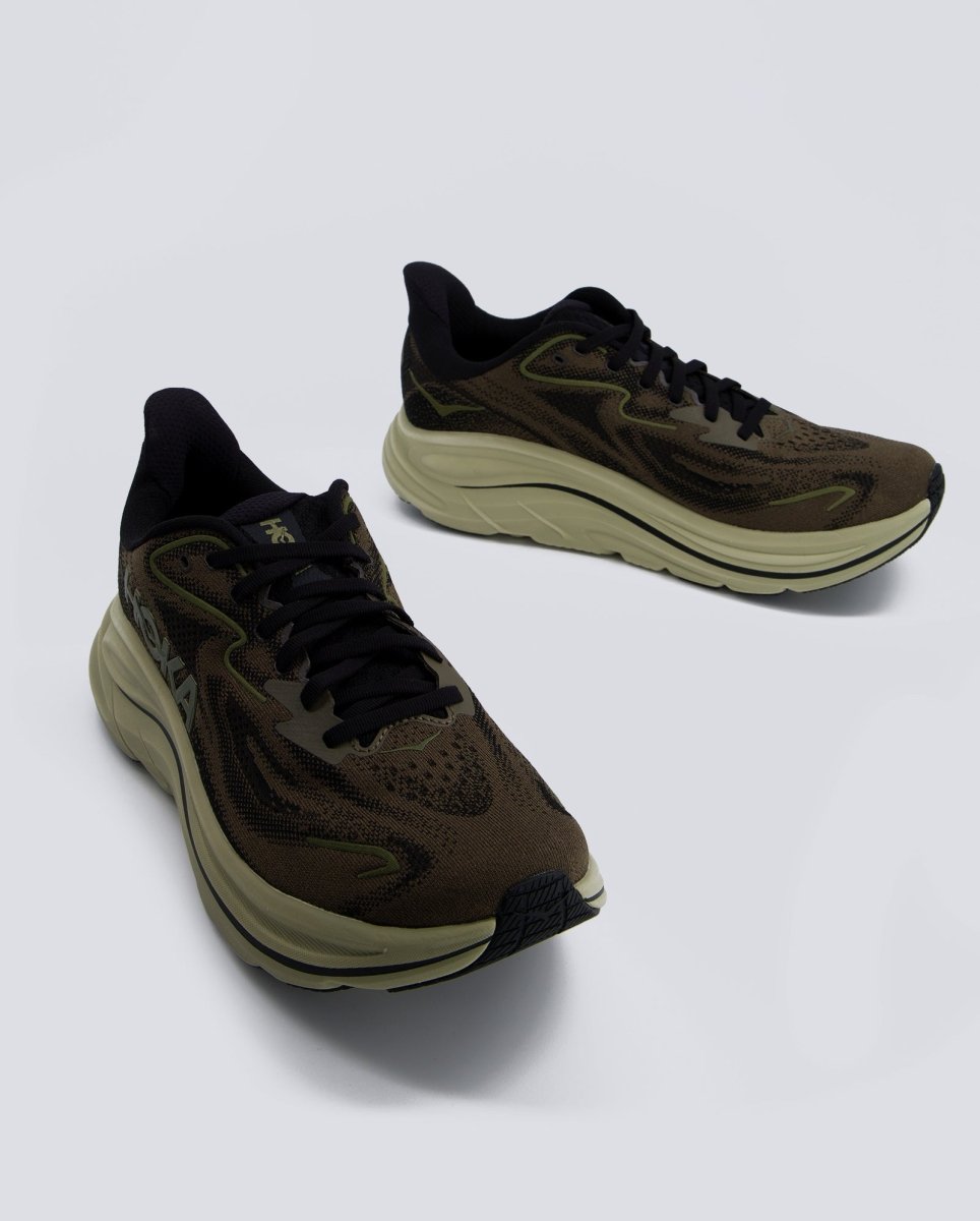 Hoka Clifton 10 Verde y Negro Hombre