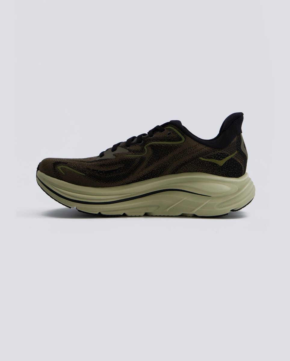 Hoka Clifton 10 Verde y Negro Hombre