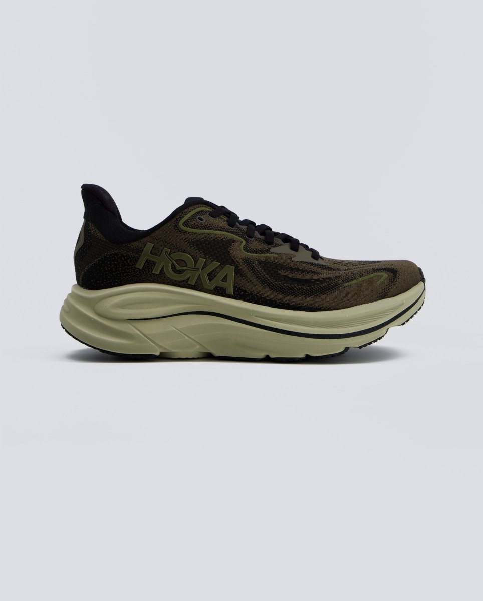 Hoka Clifton 10 Verde y Negro Hombre