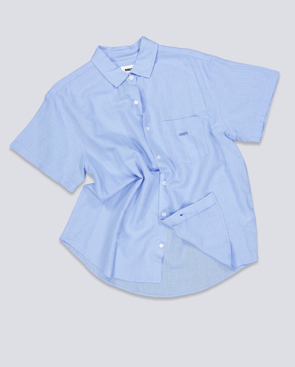 Camisa Obey Barry Azul Hombre