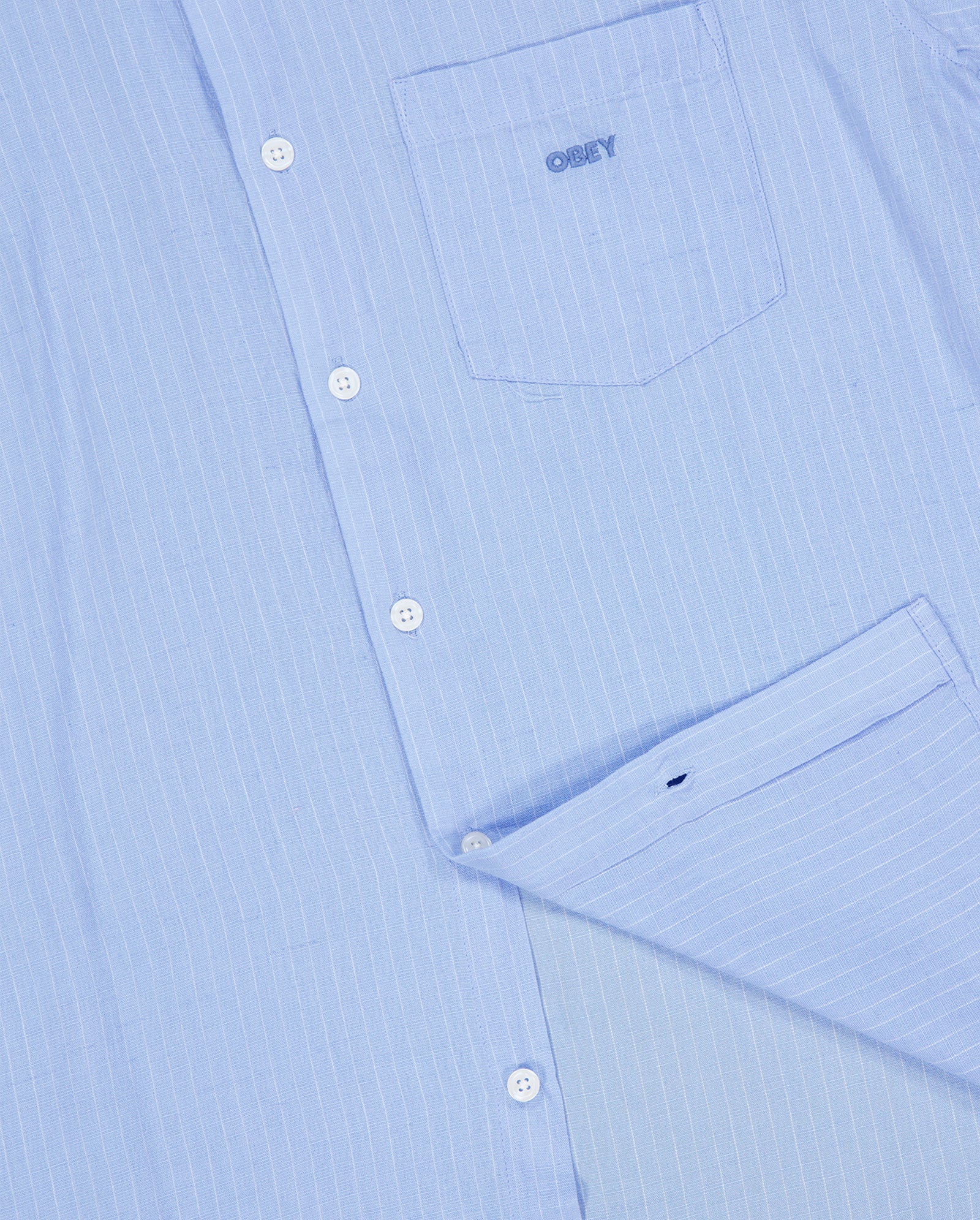 Camisa Obey Barry Azul Hombre