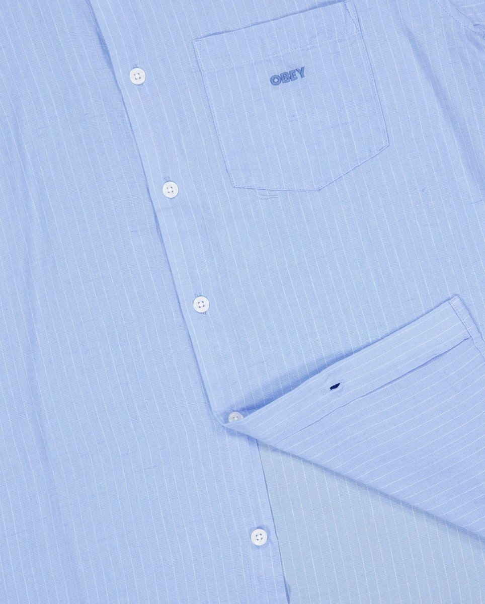 Camisa Obey Barry Azul Hombre