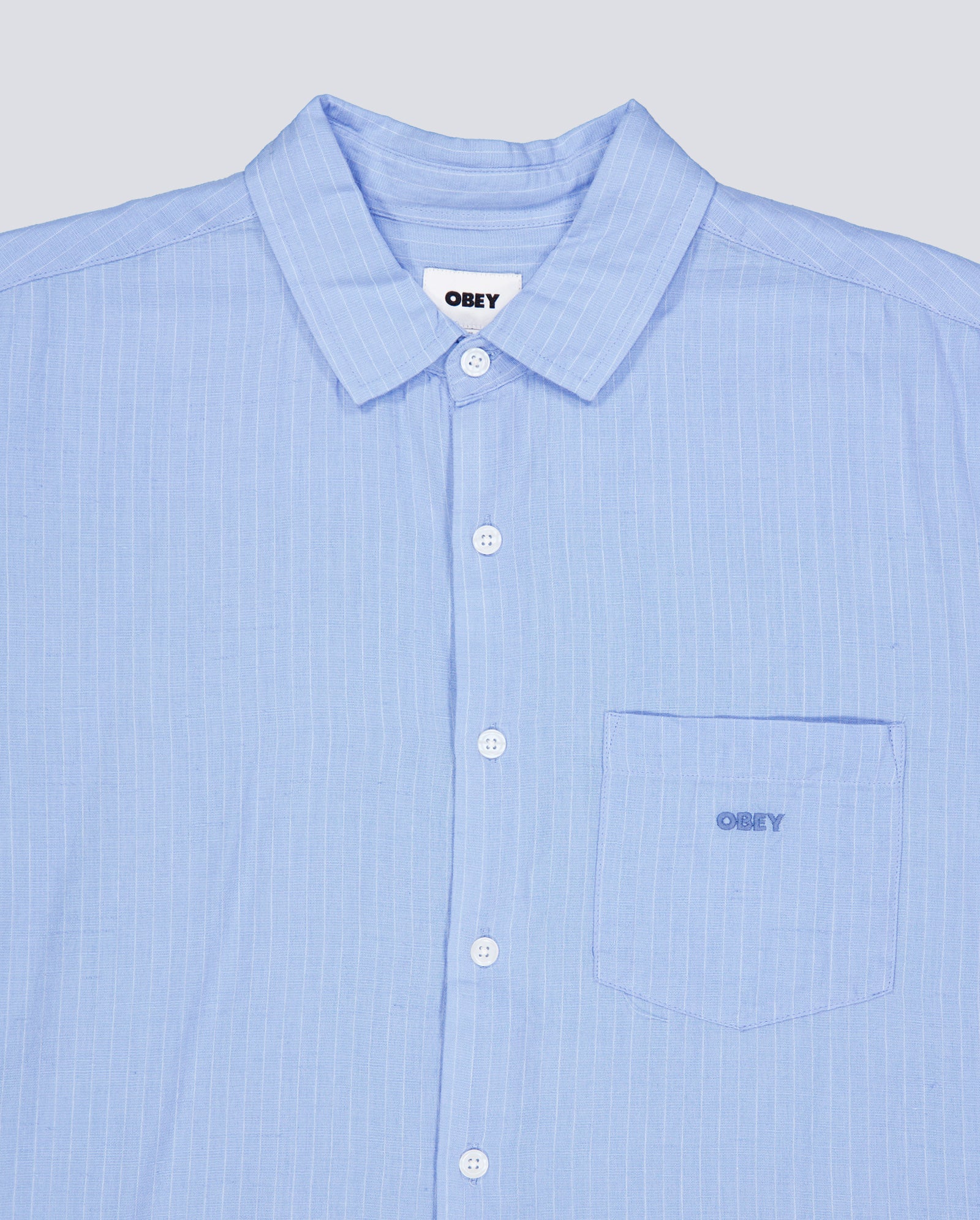 Camisa Obey Barry Azul Hombre
