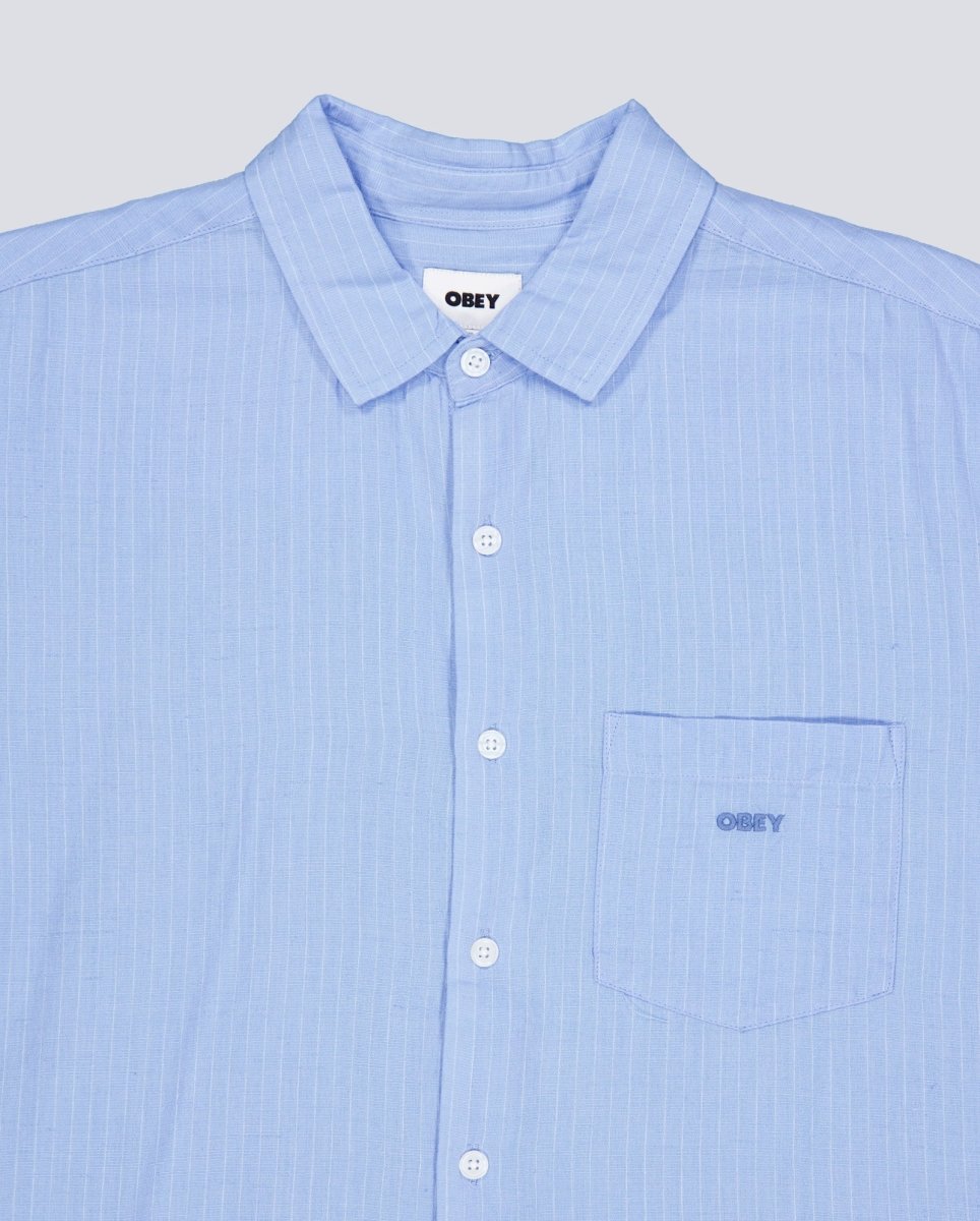 Camisa Obey Barry Azul Hombre