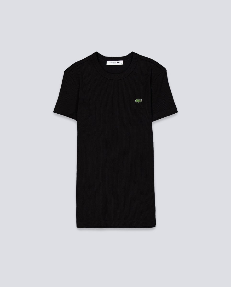 Camiseta Lacoste Negro Mujer
