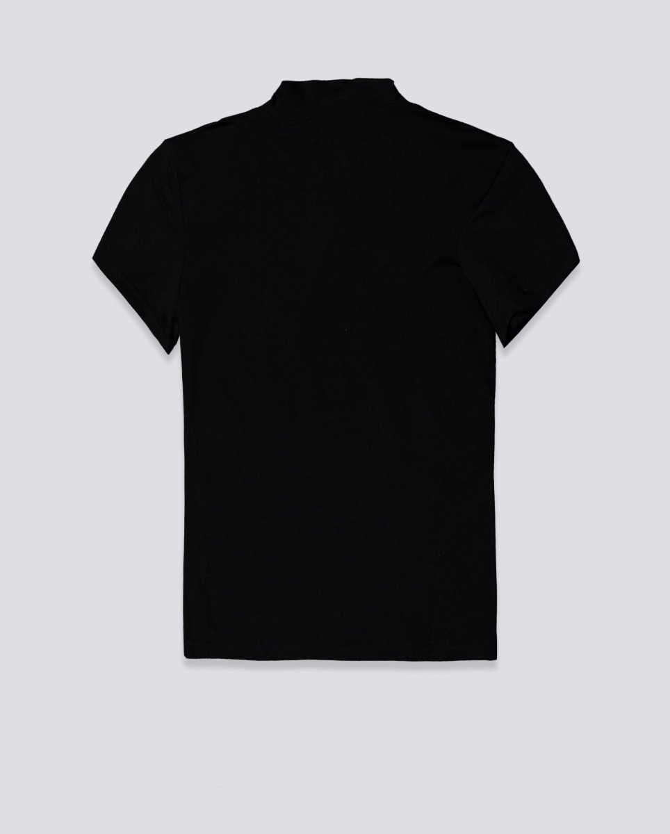 Camiseta Obey Relay Mock Neck Negro Mujer