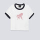 Camiseta Obey Unicorn Kaci Ringer Blanco Mujer