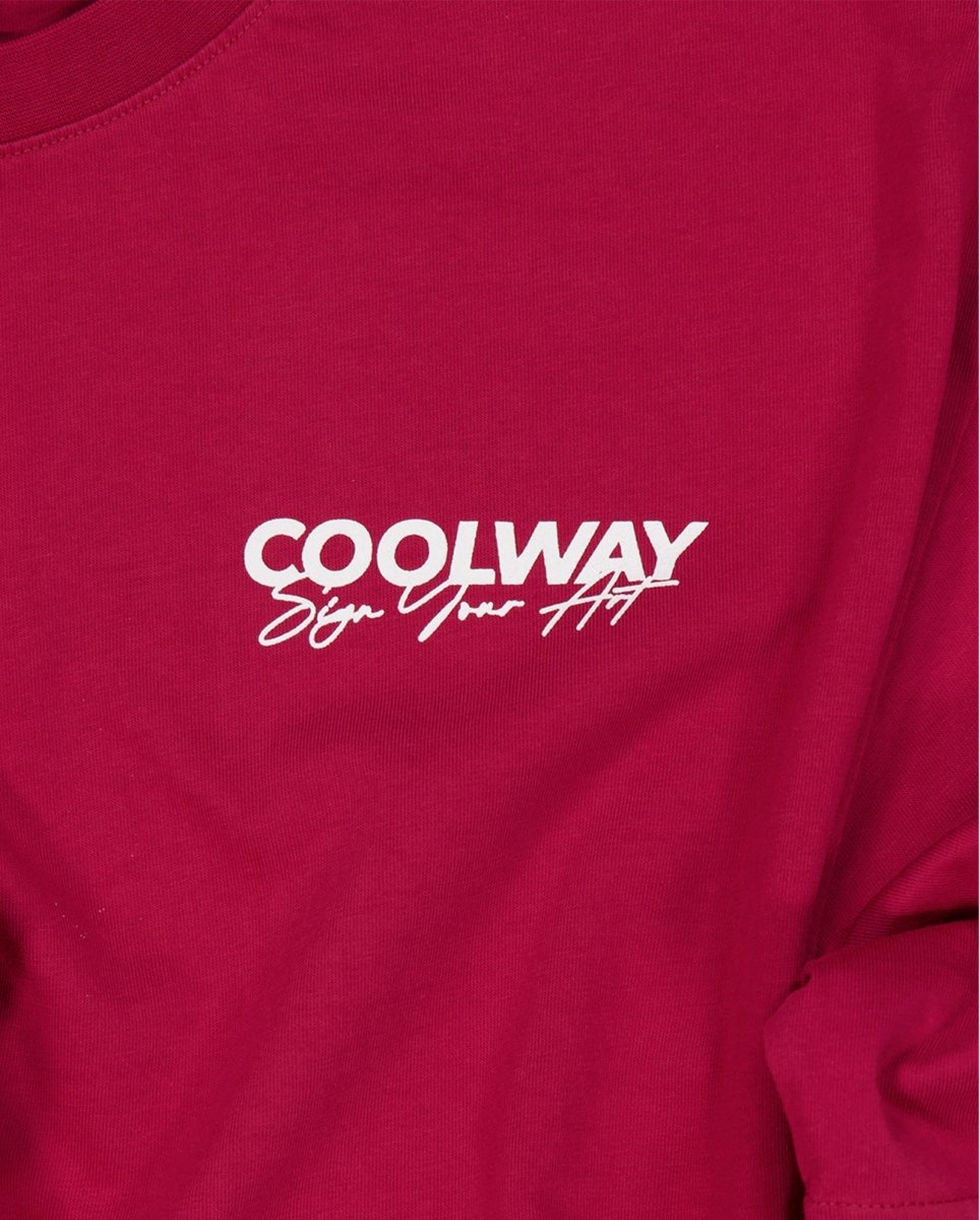 Camiseta Coolway Double Sleeve Rojo Y Blanco Unisex