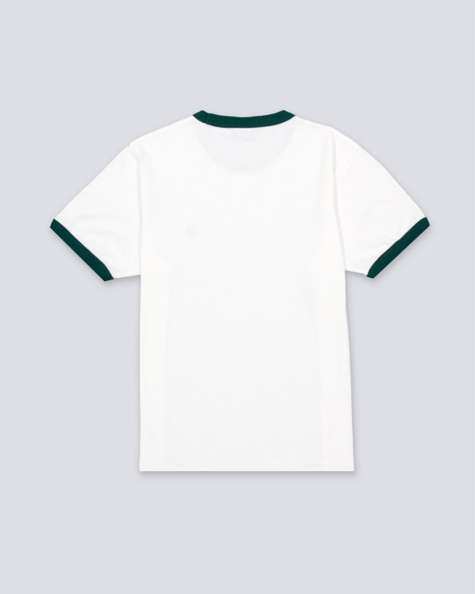 Camiseta Ringer Tee Cloud Blanco Y Verde Hombre
