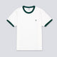 Camiseta Ringer Tee Cloud Blanco Y Verde Hombre