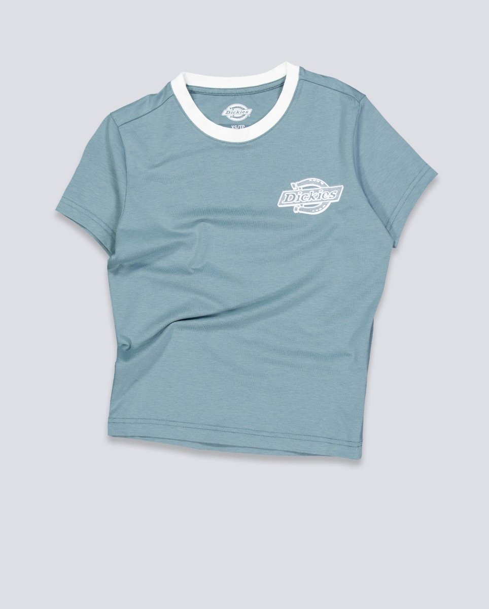Camiseta Dickies Plainville Ringer Verde Mujer