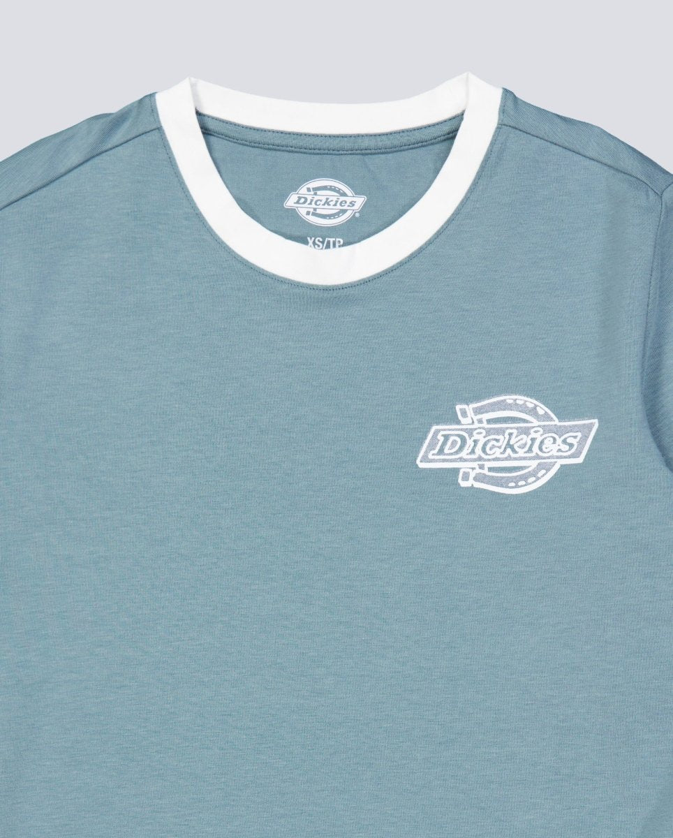 Camiseta Dickies Plainville Ringer Verde Mujer