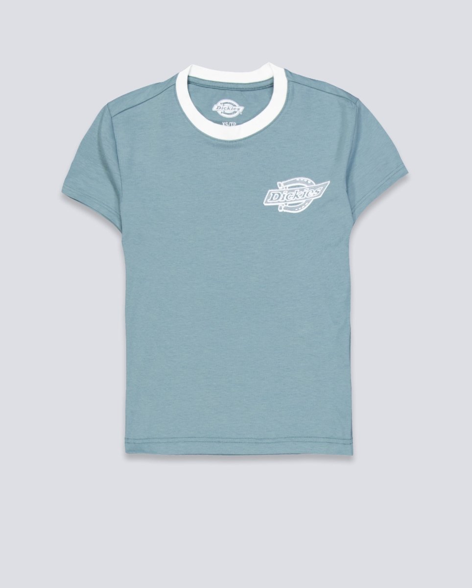 Camiseta Dickies Plainville Ringer Verde Mujer