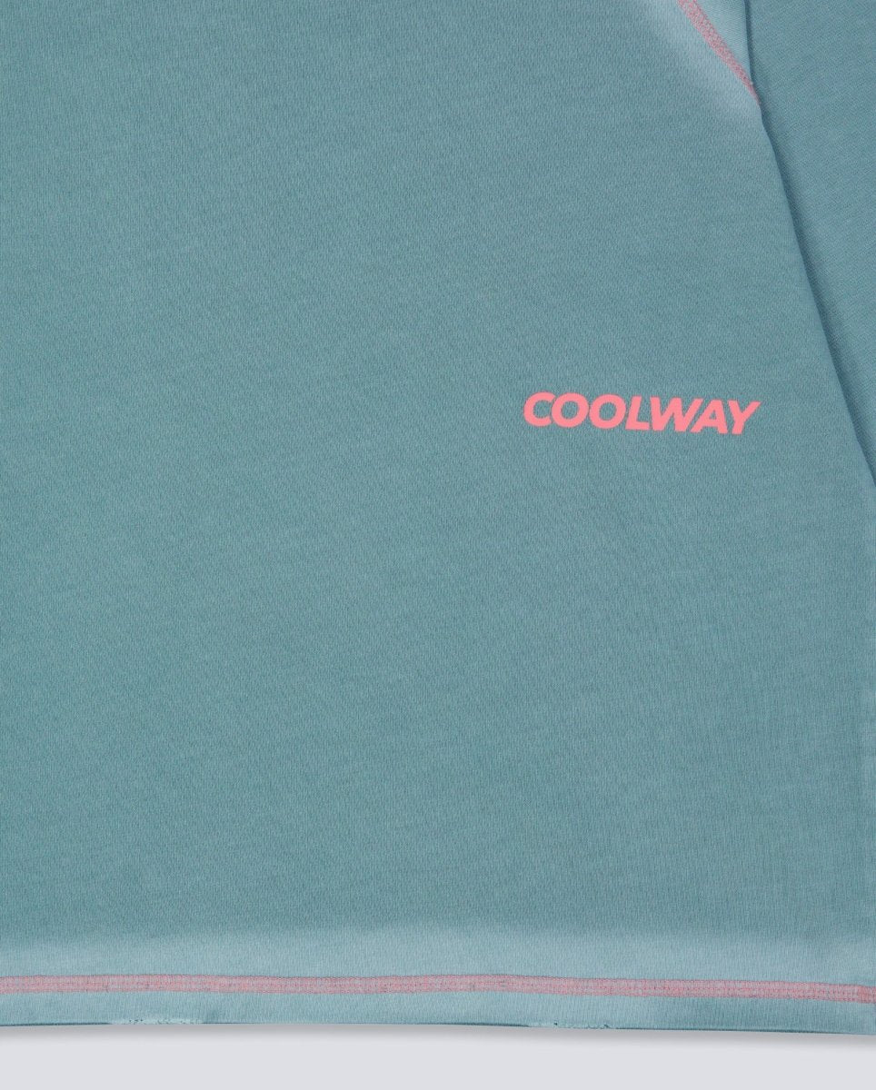 Camiseta Coolway Split Aqua Verde Unisex