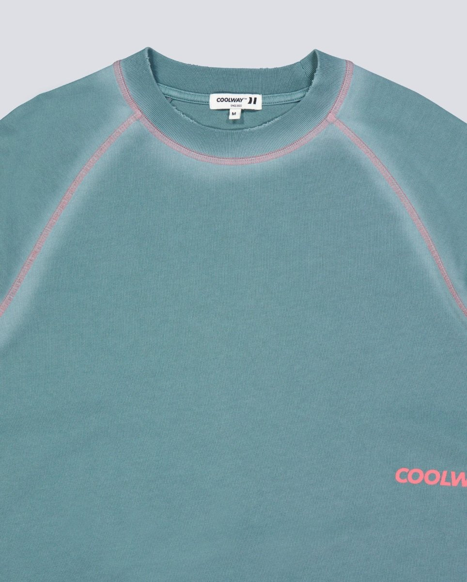 Camiseta Coolway Split Aqua Verde Unisex