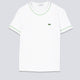 Camiseta Lacoste Blanco Y Verde Mujer