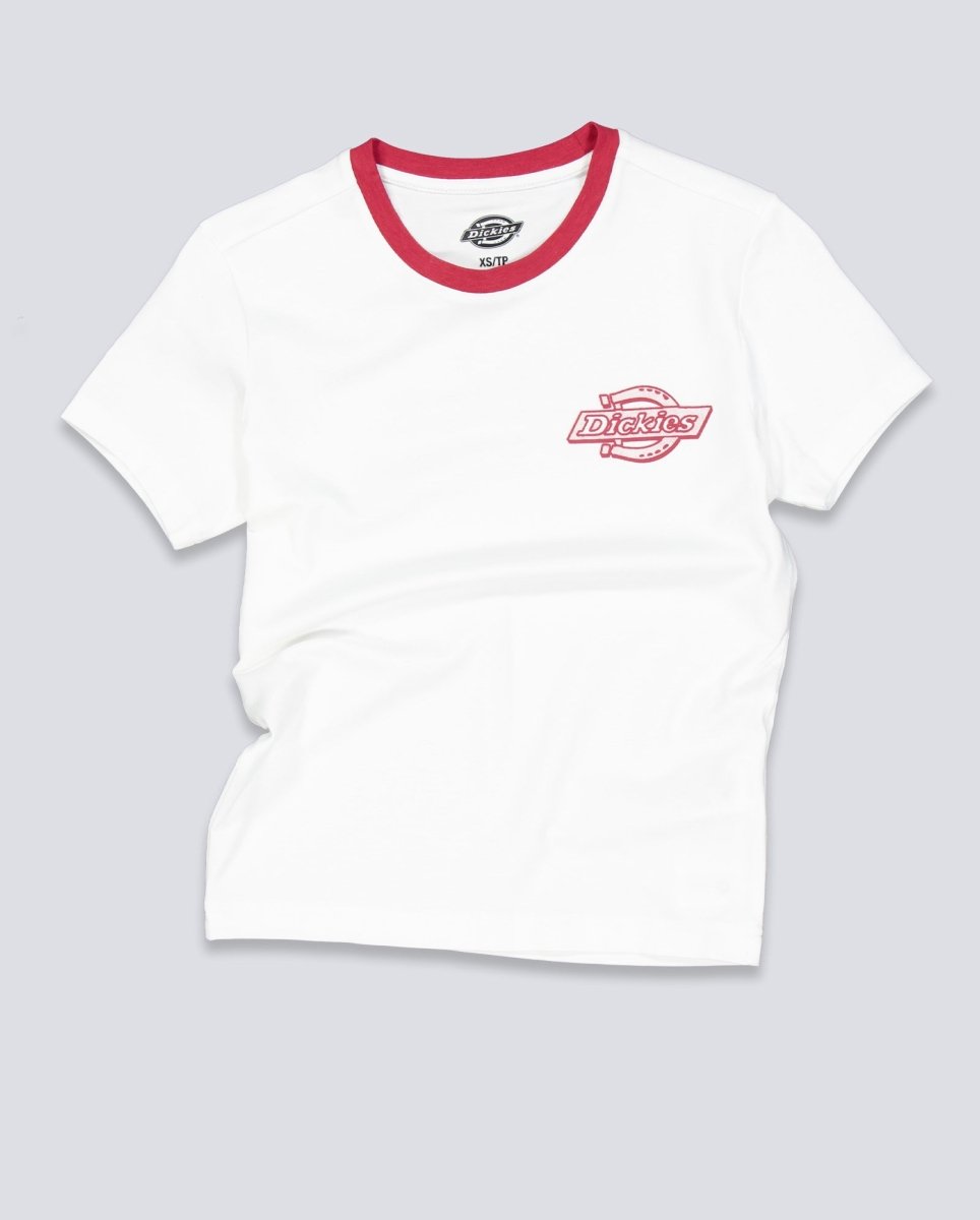 Camiseta Dickies Plainville Ringer Blanco Mujer