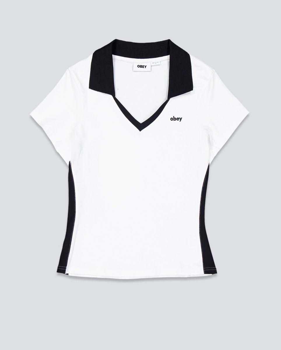 Camiseta Obey Meredith Collared Blanco Mujer