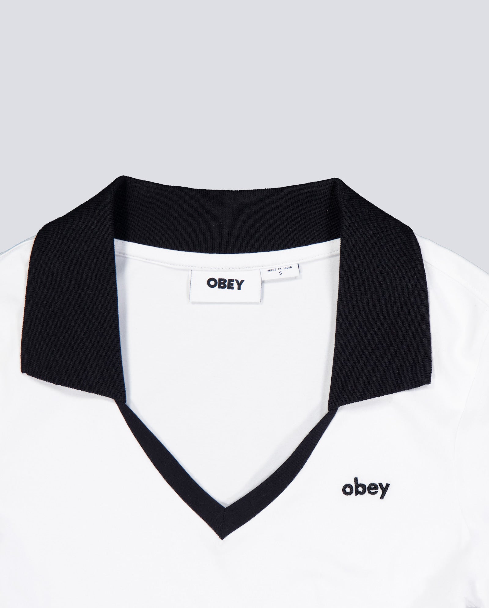 Camiseta Obey Meredith Collared Blanco Mujer