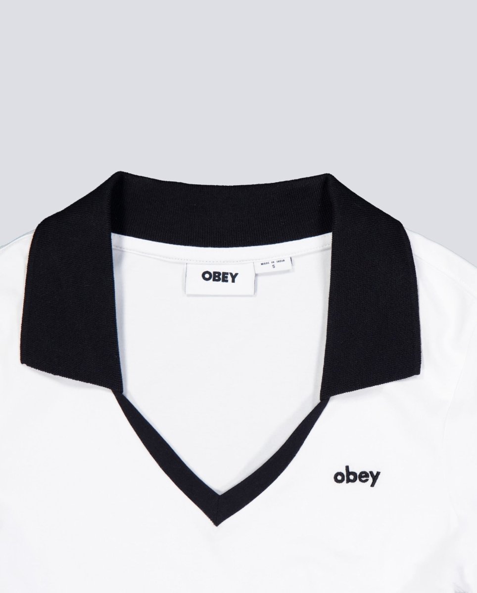 Camiseta Obey Meredith Collared Blanco Mujer