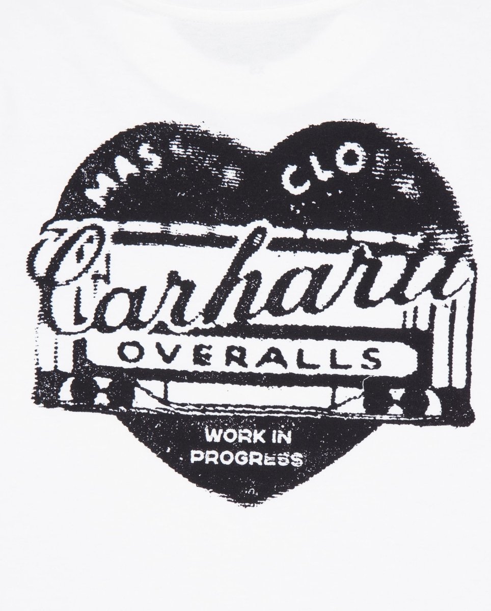Camiseta Carhartt WIP Garble Blanca Mujer