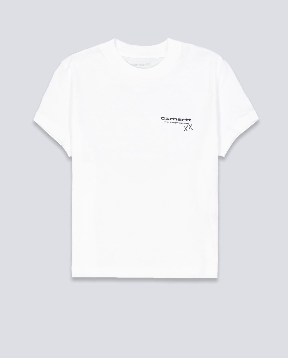 Camiseta Carhartt WIP Garble Blanca Mujer