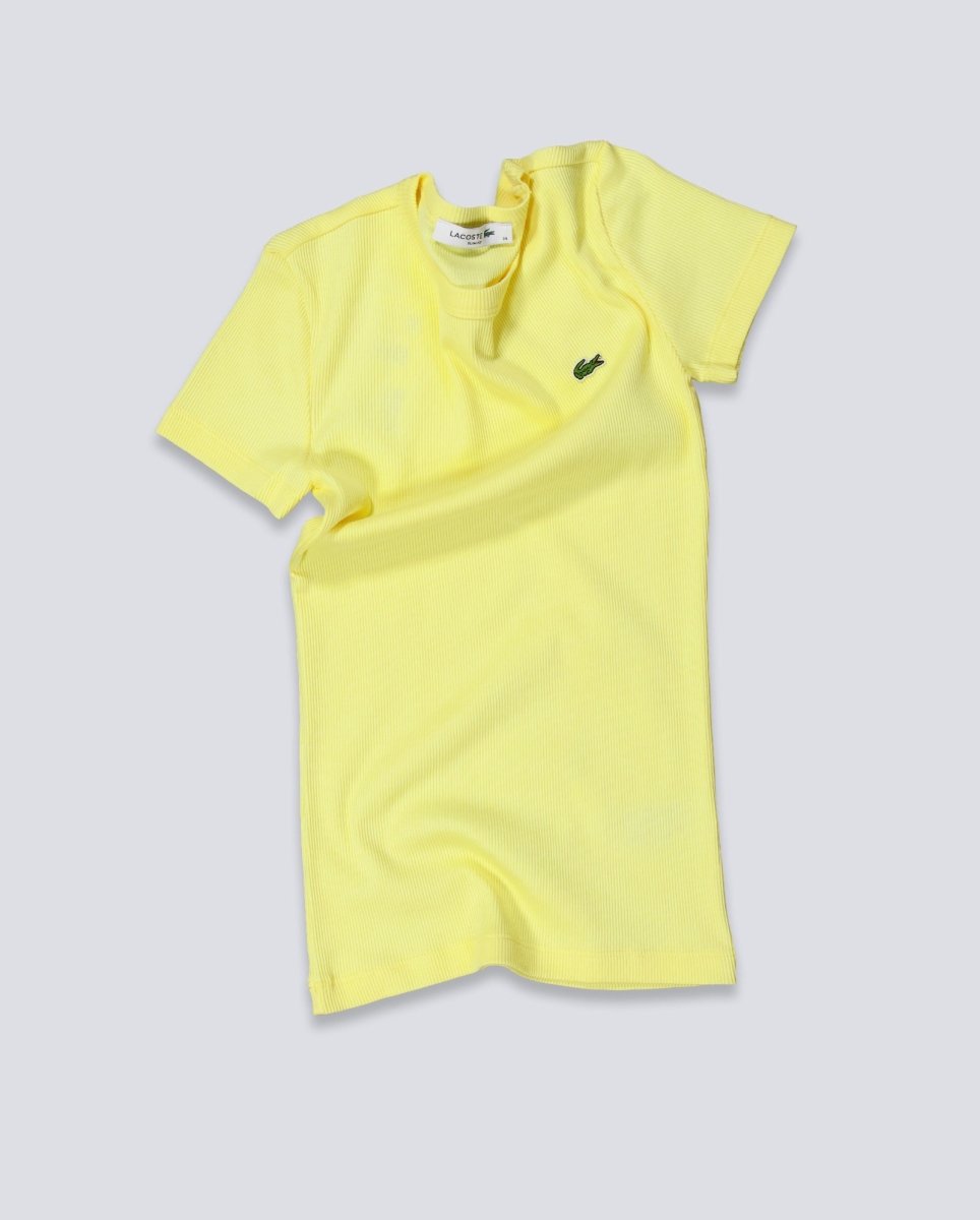 Camiseta Lacoste Amarilla Mujer