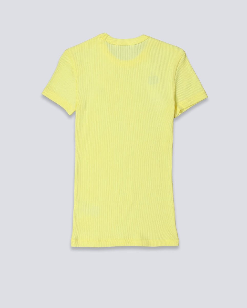 Camiseta Lacoste Amarilla Mujer