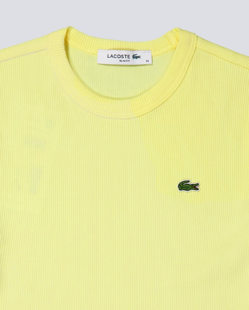Camiseta Lacoste Amarilla Mujer