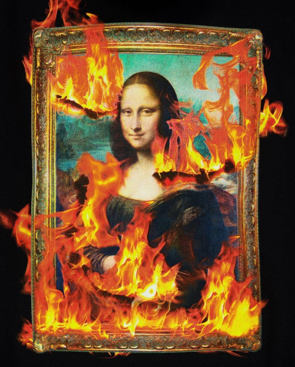 Sudadera Pleasures Burn Again Hoodie Negro Unisex