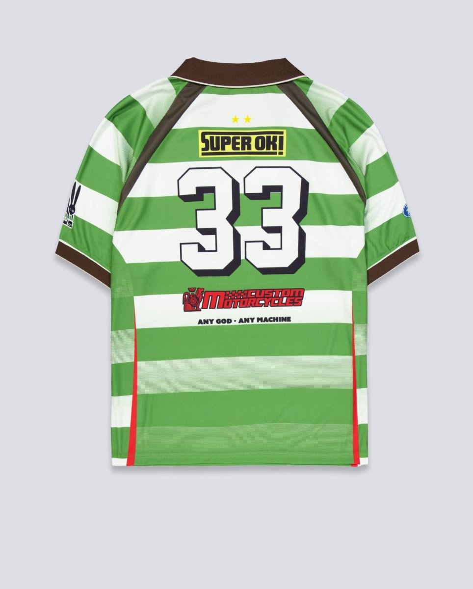 Camiseta Deus Stripe Ss Moto Verde Unisex