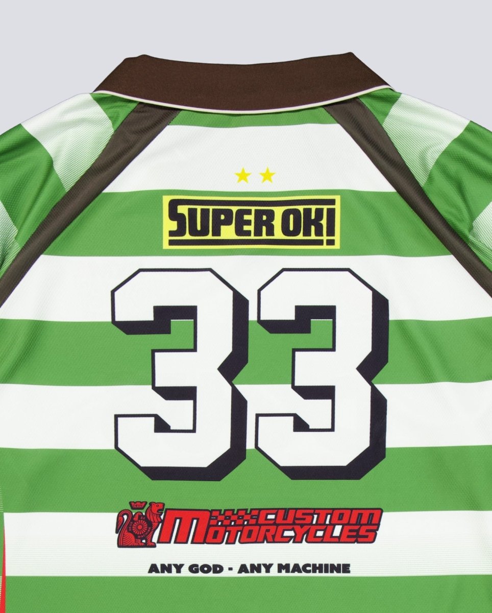 Camiseta Deus Stripe Ss Moto Verde Unisex