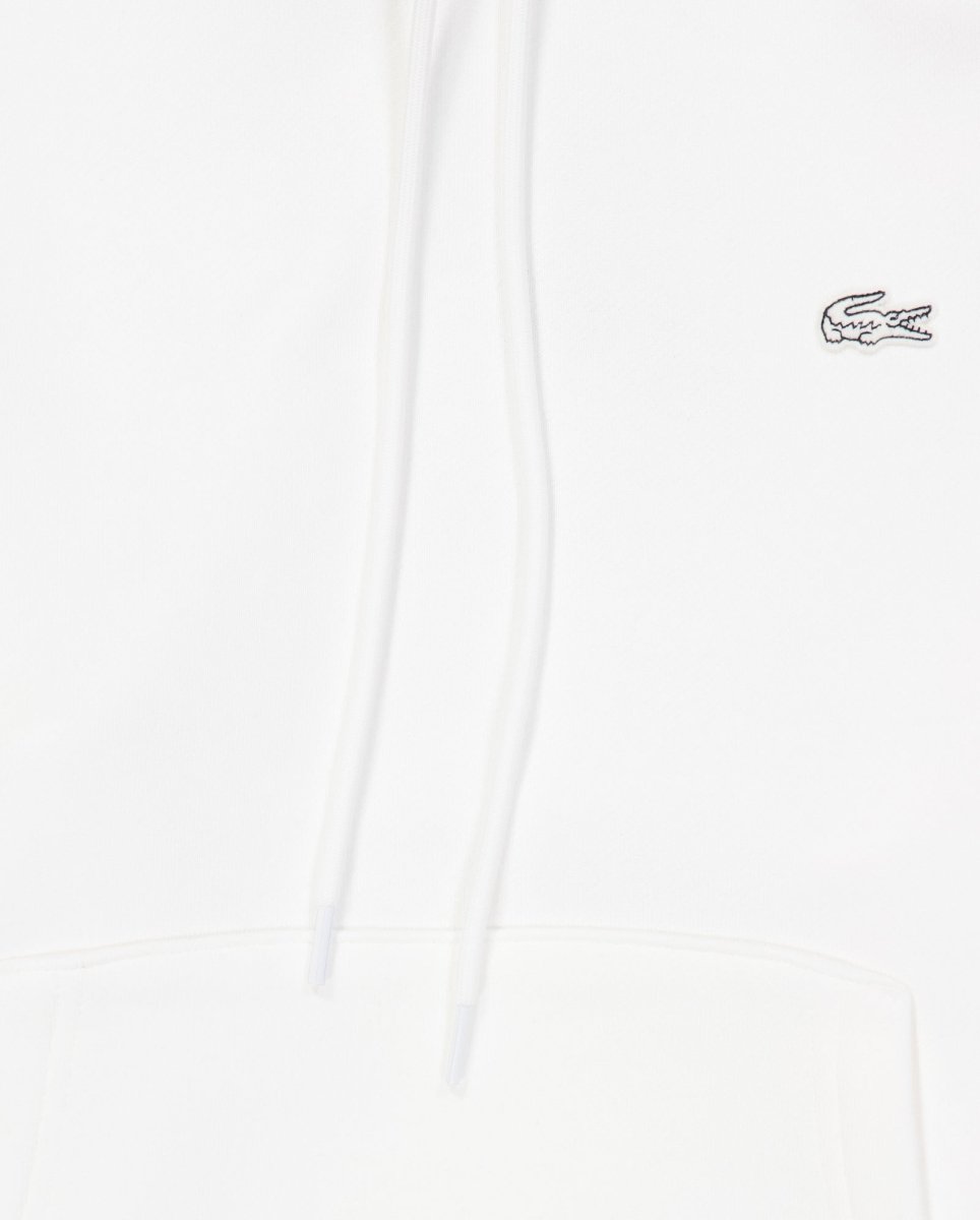 Sudadera Lacoste Con Capucha De Felpa Gruesa Blanco Unisex