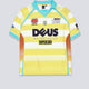 Camiseta Deus Stripe Ss Moto Amarilla Unisex