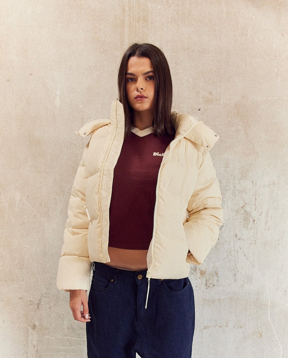 Chaqueta De Plumas Lacoste Blouson Blanco Mujer