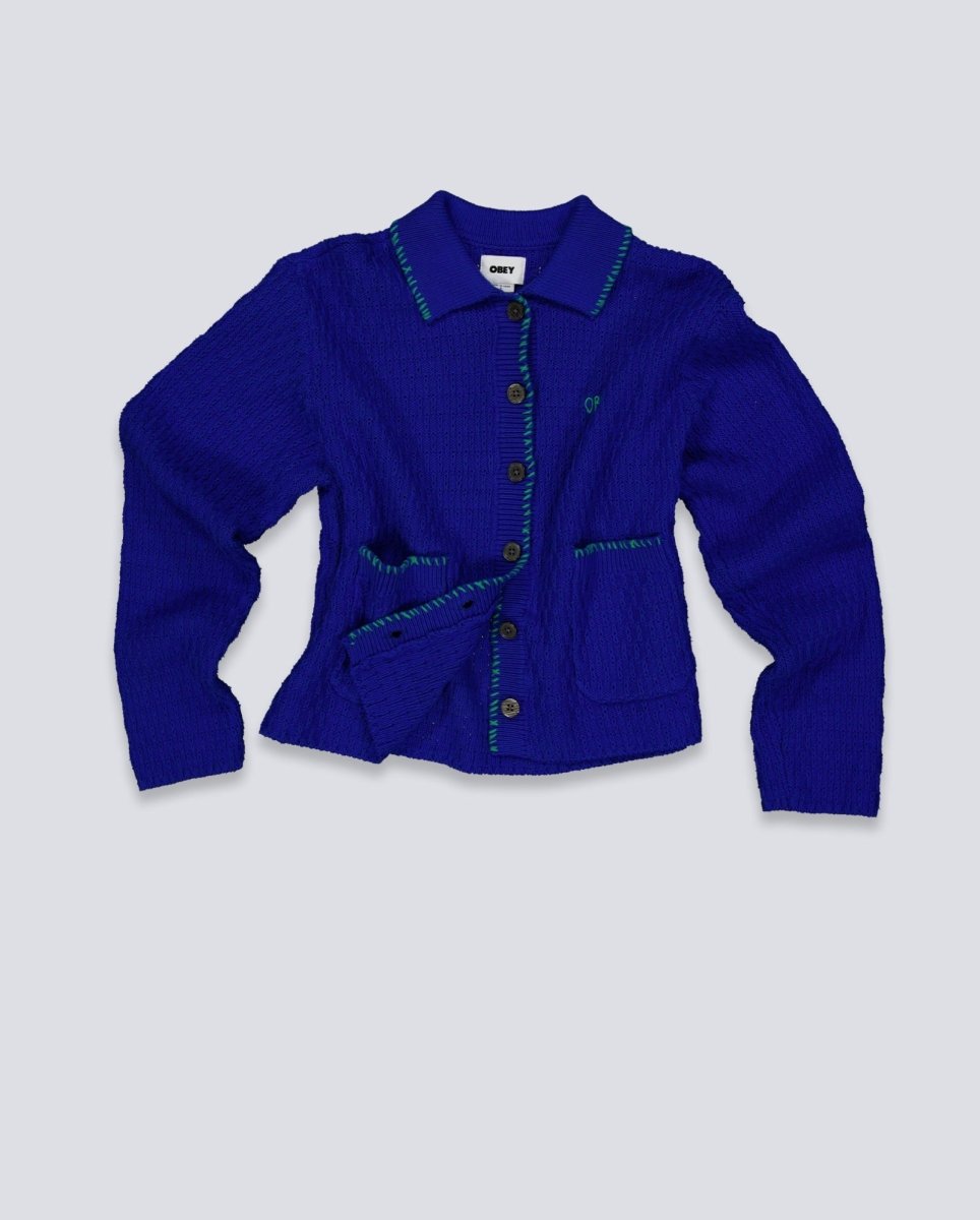 Chaqueta Obey Amelie Button Down Azul Mujer