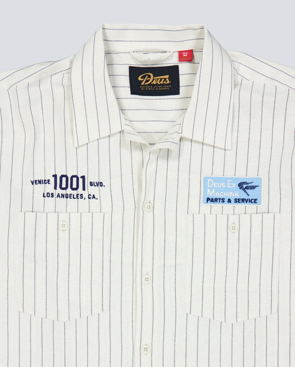 Camisa Deus Forecourt Stripe Beige Unisex