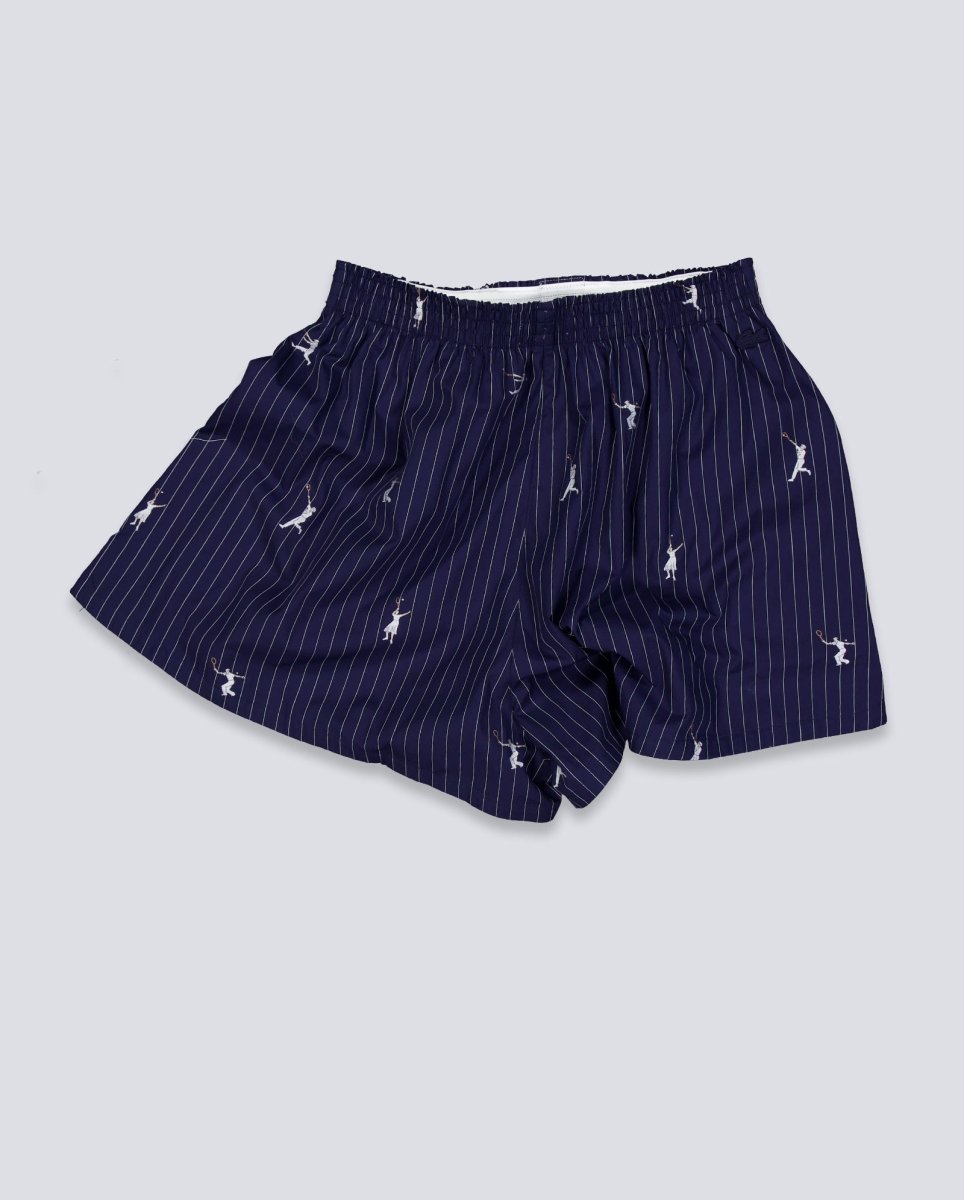 Pantalón Corto Lacoste Jacquard De Popelín Azul Mujer
