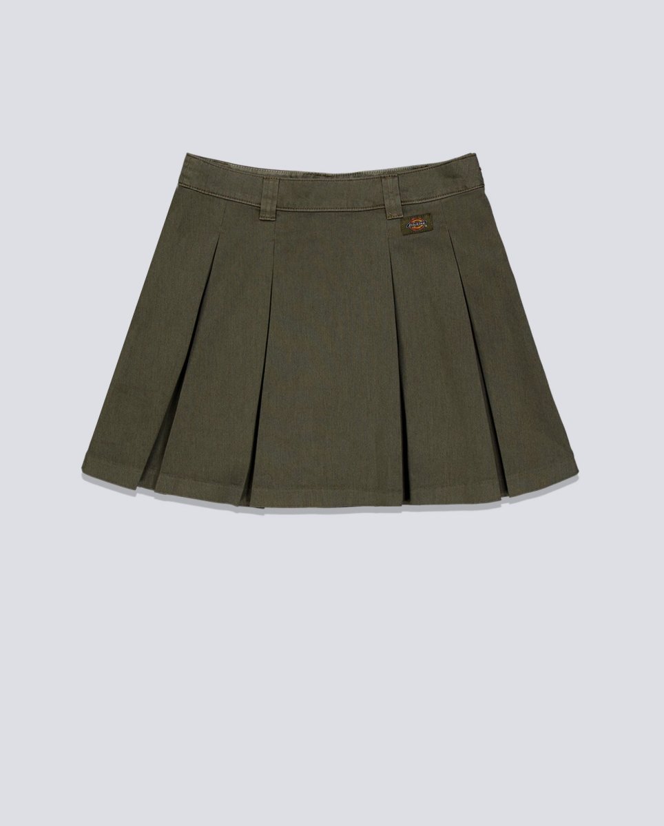 Falda Dickies Unionville Work Skirt Pleated Verde Mujer