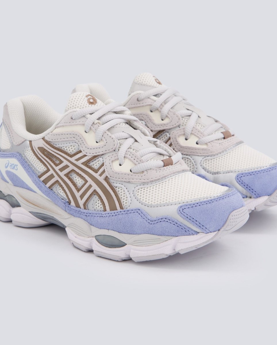 Asics Gel-Nyc Cream Cloud Gris Y Azul Mujer 1203A953-100 zapatillas